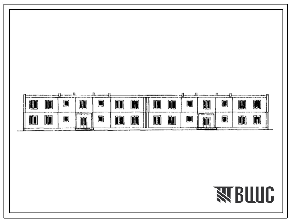 Типовой проект 111-46-11сп/1 Двухэтажный двухсекционный до на 8 квартир (трехкомнатных 3Б-6, четырехкомнатных 4Б-2). Для строительства в 4А и 4Г климатических подрайонах Узбекской ССР сейсмичностью 7, 8 баллов с грунтами 2 типа просадочности