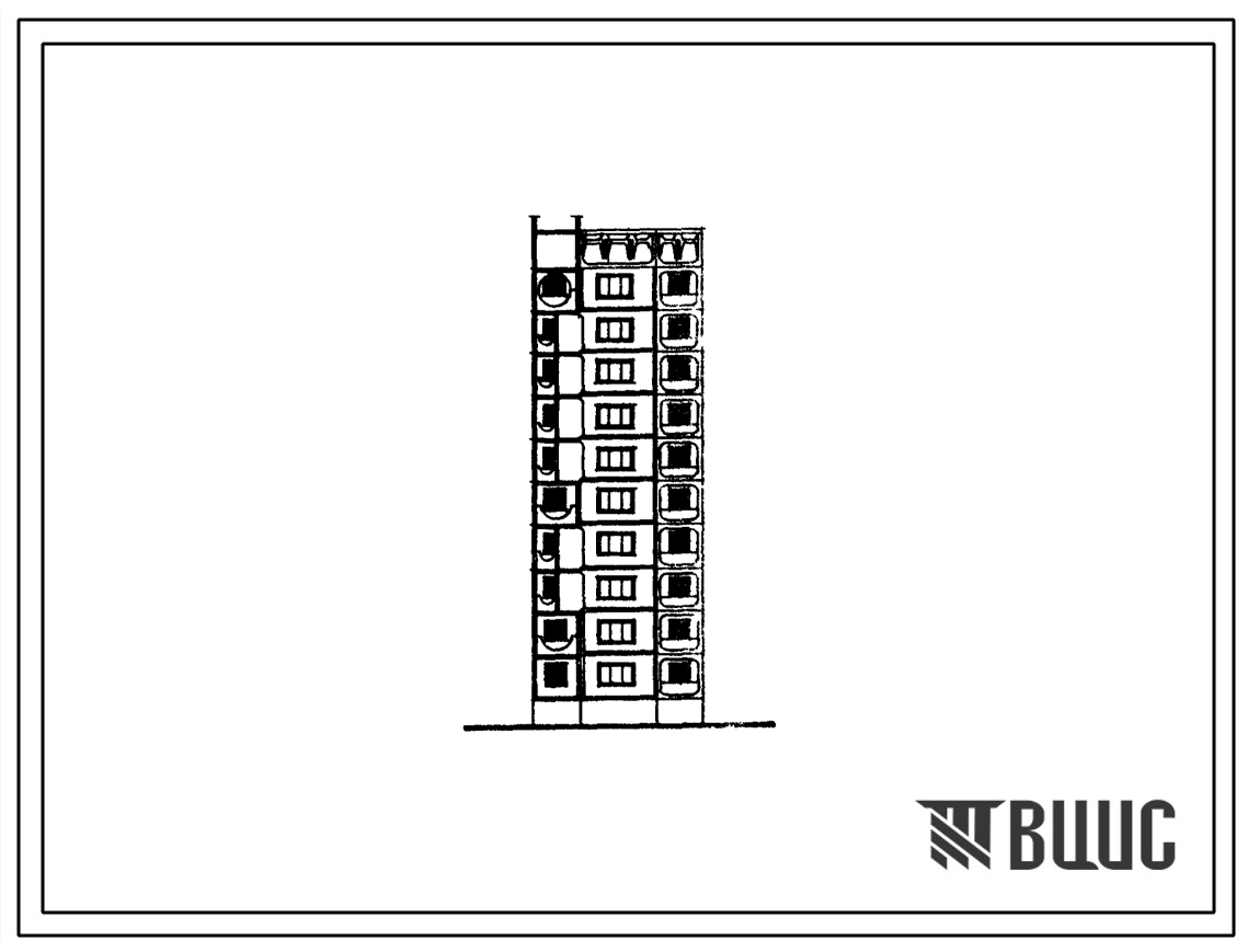 Типовой проект 97-0382с.23.89 10-этажный компоновочный объемно-планировочный элемент КОПЭ 10.23 для г. Новокузнецка
