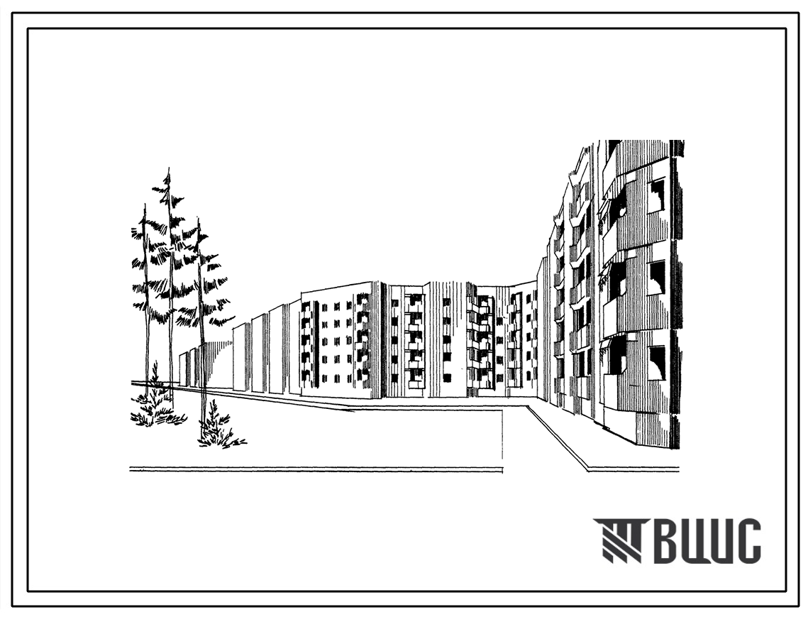 122-031см Пятиэтажные жилые блоки  меридиональной ориентации. Вариант с балконами.  Для строительства в районах сейсмичностью 7 и 8 баллов и несейсмических районах в 1А, 1Б, 1Г и 1Д климатических подрайонах на обычных и вечномерзлых грунтах (по принципу 2