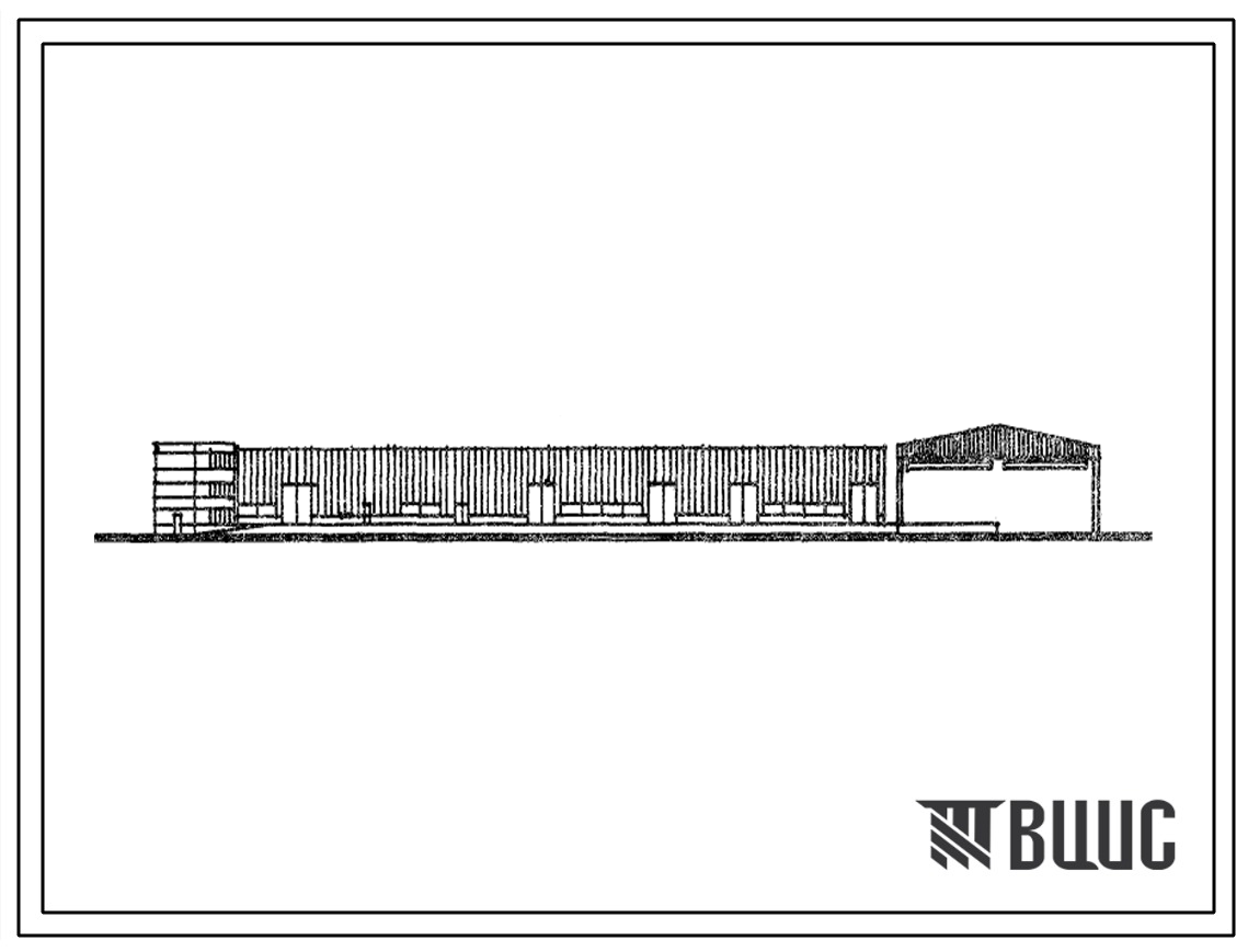 Типовой проект 708-11.83 Блок складов с навесом и открытой площадкой базы УПТК санитарно-технических трестов с газовым объемом монтажных работ 30 млн.руб. (в легких металлических конструкциях).