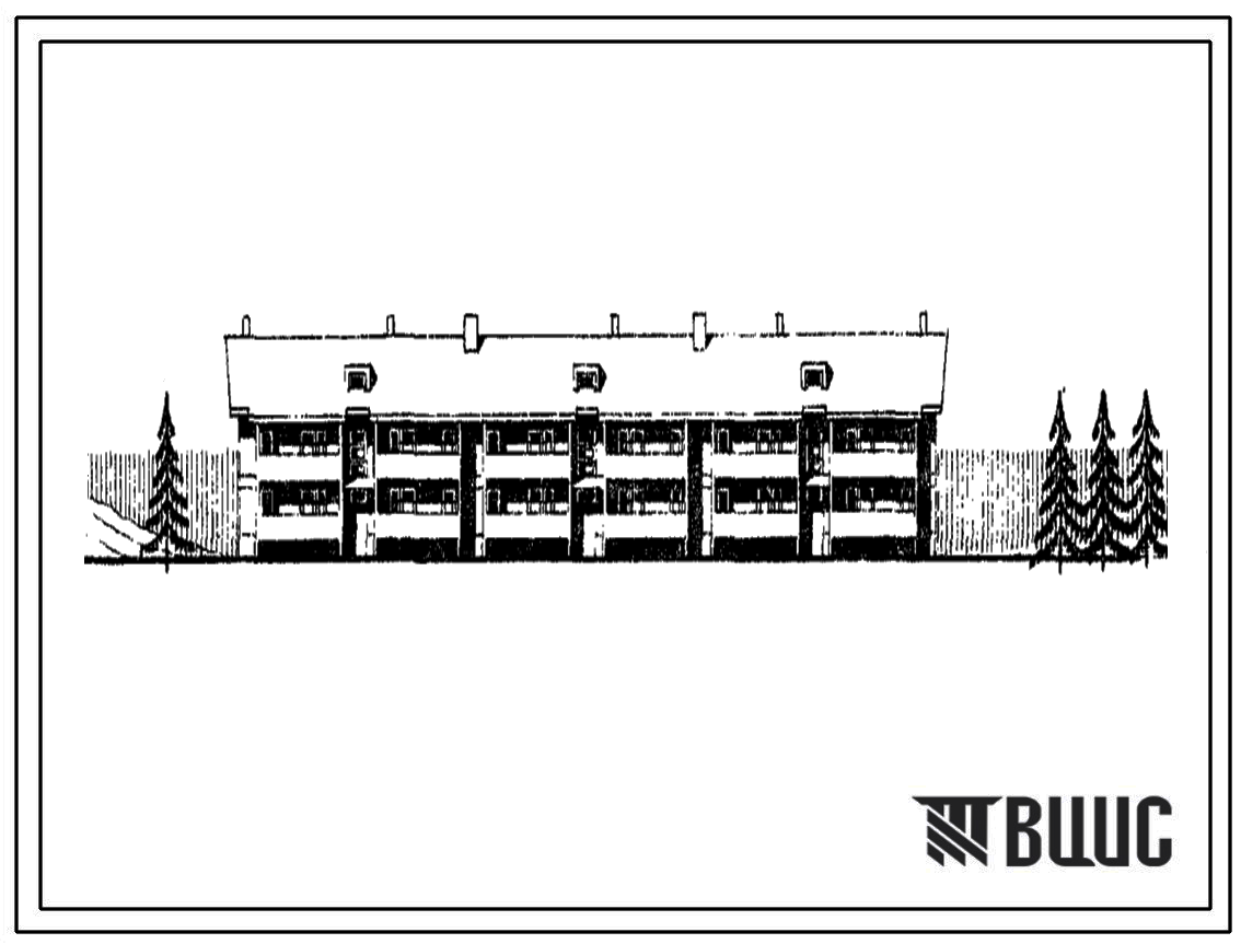 Типовой проект 113-17-84.85 Трехсекционный дом на 18 квартир (однокомнатных 1Б -6, двухкомнатных 2Б – 6, трехкомнатных 3Б – 6). СТЕНЫ ИЗ КРУПНЫХ ЛЕГКОБЕТОННЫХ БЛОКОВ, для строительства в Карельской АССР
