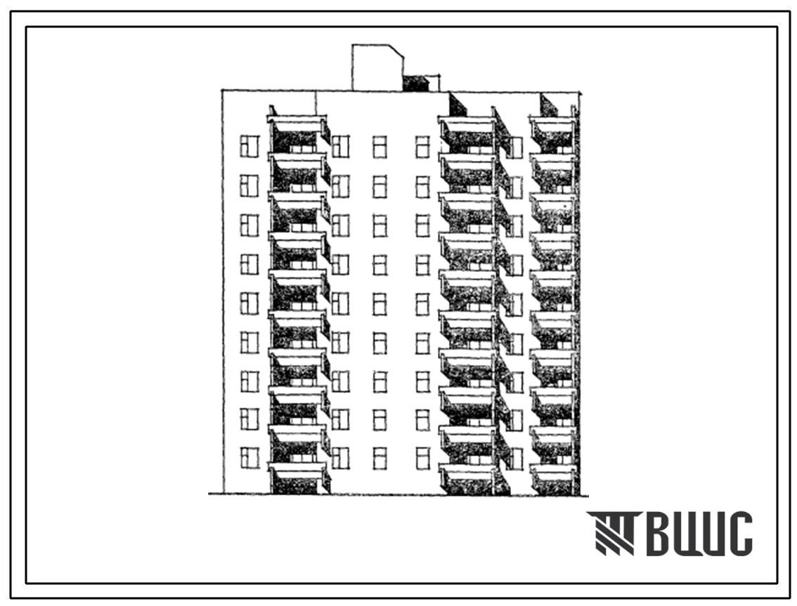 Типовой проект 177-04пв.85 9-этажная блок-секция рядовая 1Б-2Б-3Б-4Б (правая) 35-квартирная. Для строительства во 2 и 3 климатических районах на грунтах 2 типа просадочности и подрабатываемых территориях.