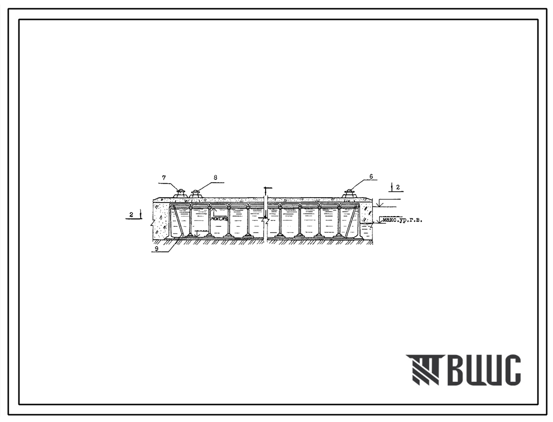 Типовой проект 901-4-69.83 Резервуары для воды прямоугольные железобетонные сборные емкостью от 13 000 до 20 000 м3 (с применением стеновых панелей с опорной пятой)