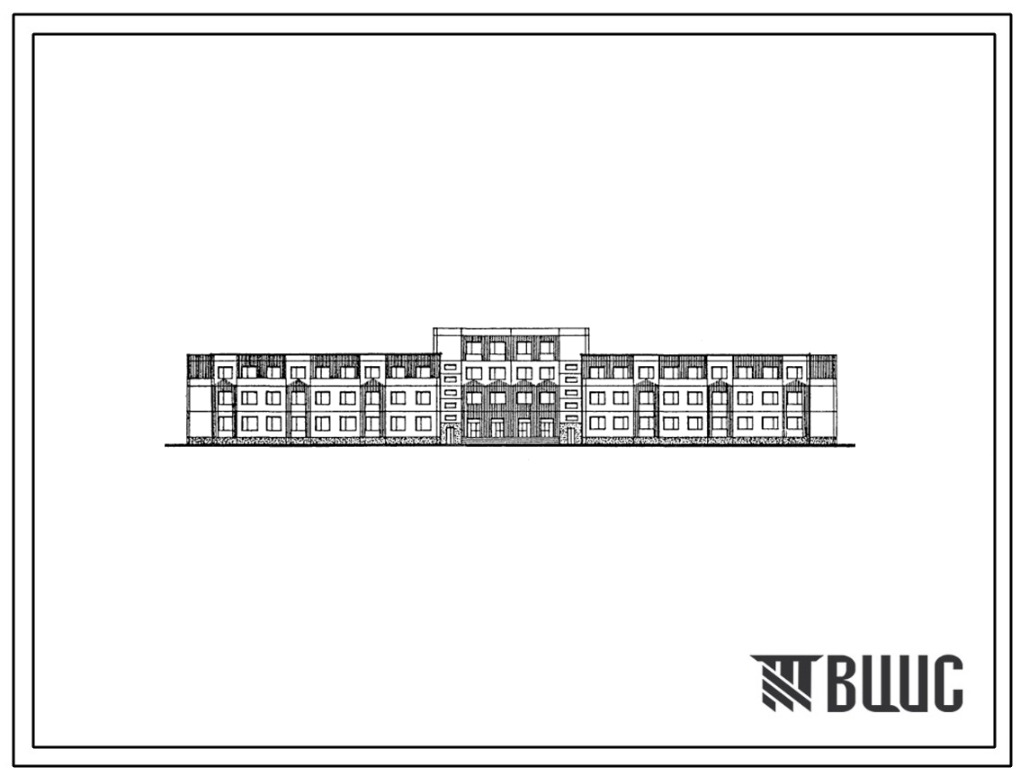 Типовой проект 221-1-612.13.88 Школа на 33 класса (1266 учащихся). Для Тюменской области. Здание  трех-, четырехэтажное. Стены из трехслойных керамзитобетонных панелей.