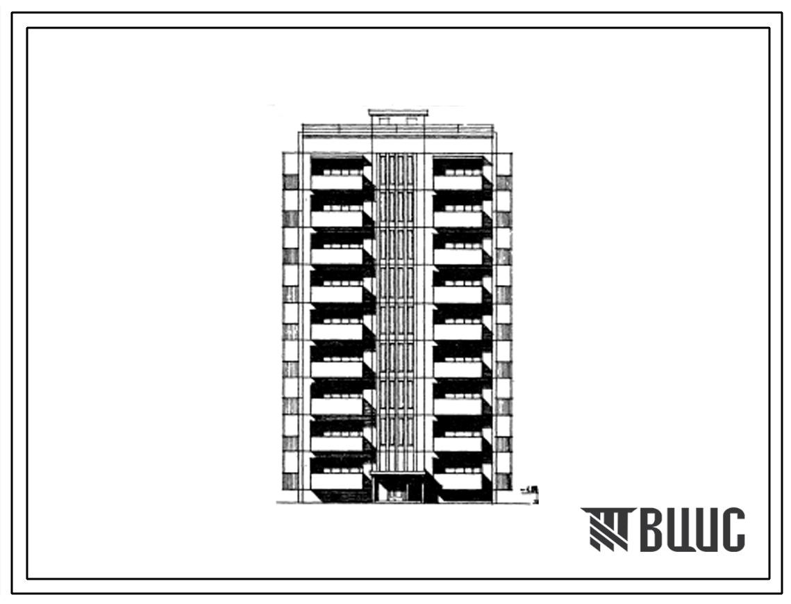 Типовой проект 111-129-17с/1 Девятиэтажный односекционный дом на 36 квартир (двухкомнатных 2Б-18, трехкомнатных 3А-18) крупнопанельный. Для строительства в 4 климатическом районе Армянской ССР сейсмичностью 7 и 8 баллов