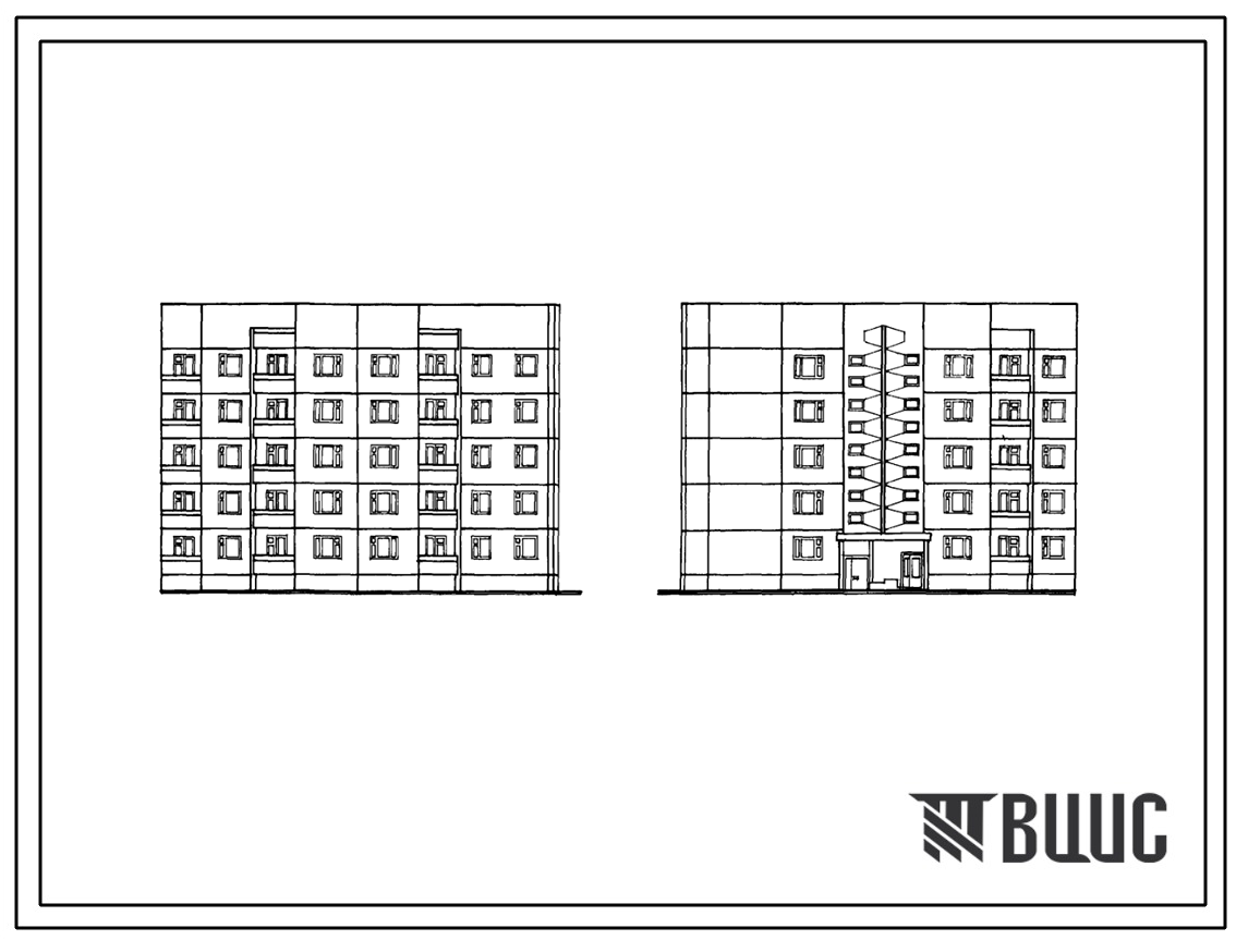 Типовой проект 90-0273.13.89 5-этажная торцевая-угловая блок-секция на 20 квартир 2-3-3-3 (левая) (для строительства в Белорусской ССР)