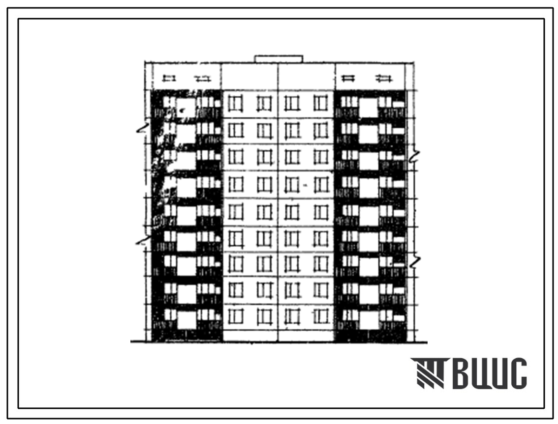 Типовой проект 84-05 9-этажная 36-квартирная блок-секция 2Б.2Б.3Б.3Б