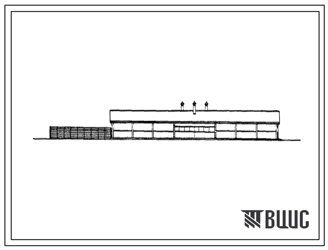 Типовой проект 803-146с Баз-навес с тепляком на 800 маток каракульского направления  (в индустриальных конструкциях серии 1.800-1).
