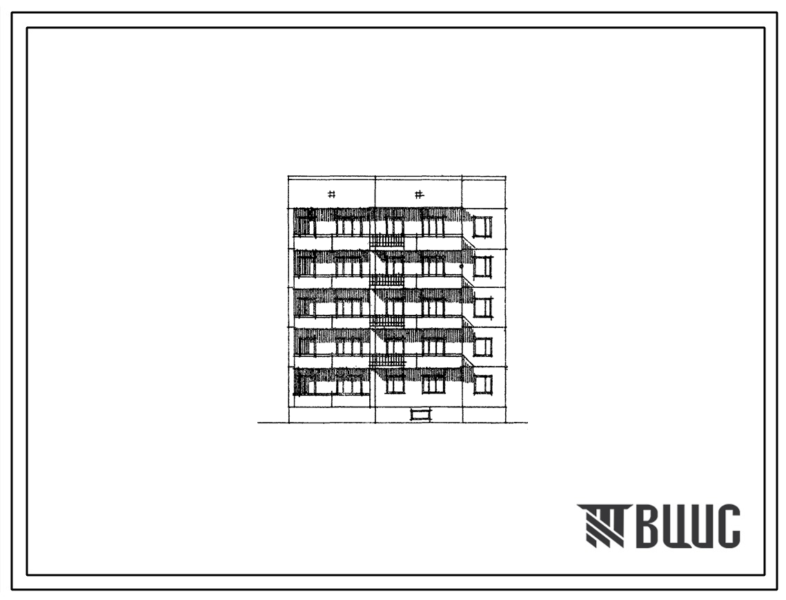 Типовой проект 108-014 Пятиэтажная крупнопанельная блок-секция рядовая на 15 квартир (однокомнатных 1Б-5, двухкомнатных 2Б-5, трехкомнатных 3Б-5). Для строительства в 1В, 2А, 2Б, 2В, 2Г и 3А климатических подрайонах.