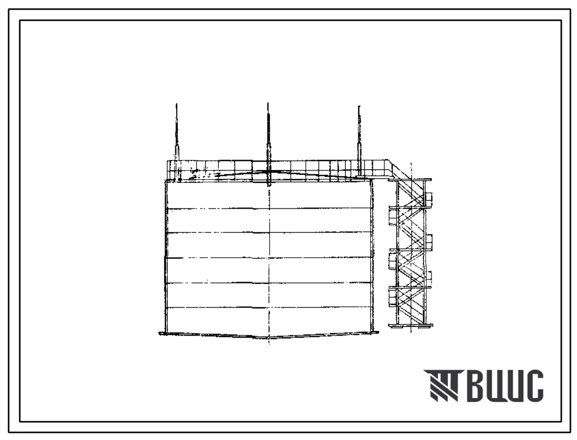 Типовой проект 701-9-10 Стальной наземный вертикальный резервуар для хранения растительных масел емкостью 1000 м куб.