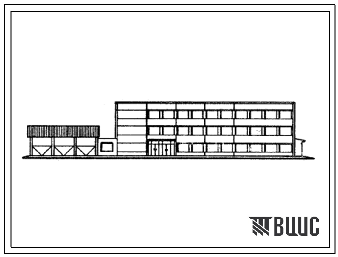 Типовой проект 416-1-73 Административно-бытовой корпус гаража на 115 автобусов.