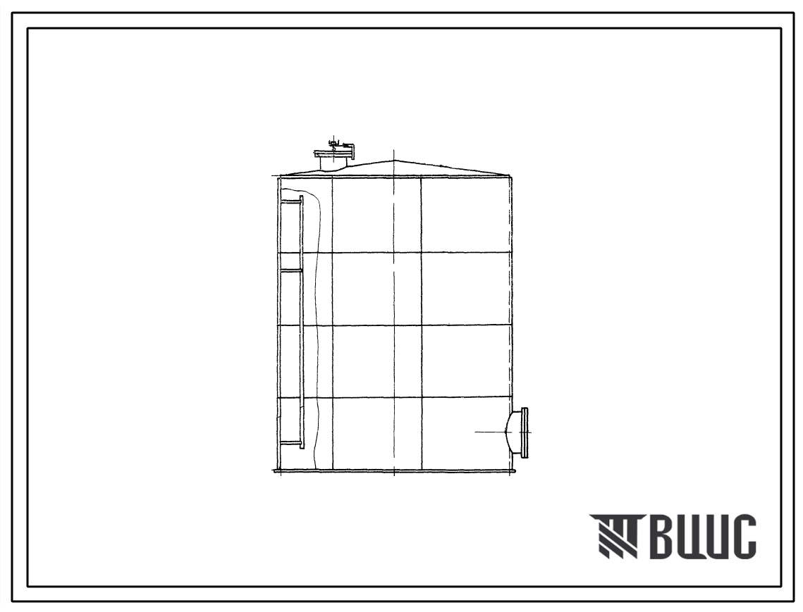 Типовой проект 705-4-25 Стальной вертикальный надземный цилиндрический резервуар для неагрессивных химпродуктов емкостью 100м3.