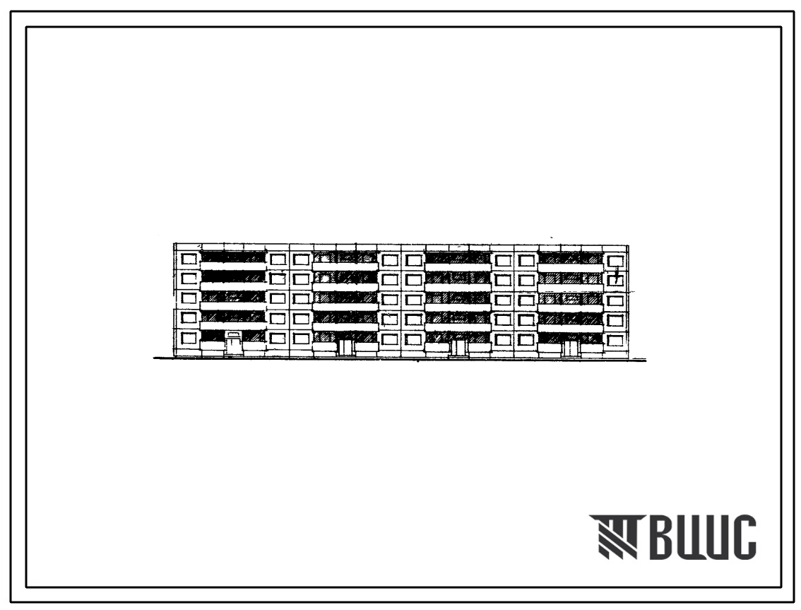 Типовой проект 111-121-2 5-этажный 4-секционный 60-квартирный жилой дом для строительства во 2 и 3 климатических районах.
