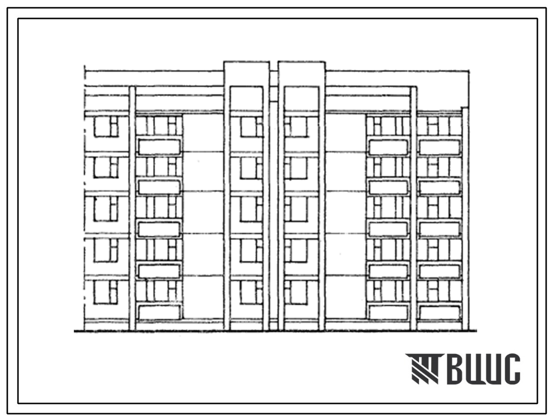 Типовой проект 102-043с.13.88 Пятиэтажная блок-секция торцевая левая на 20 квартир. Для Молдавской ССР