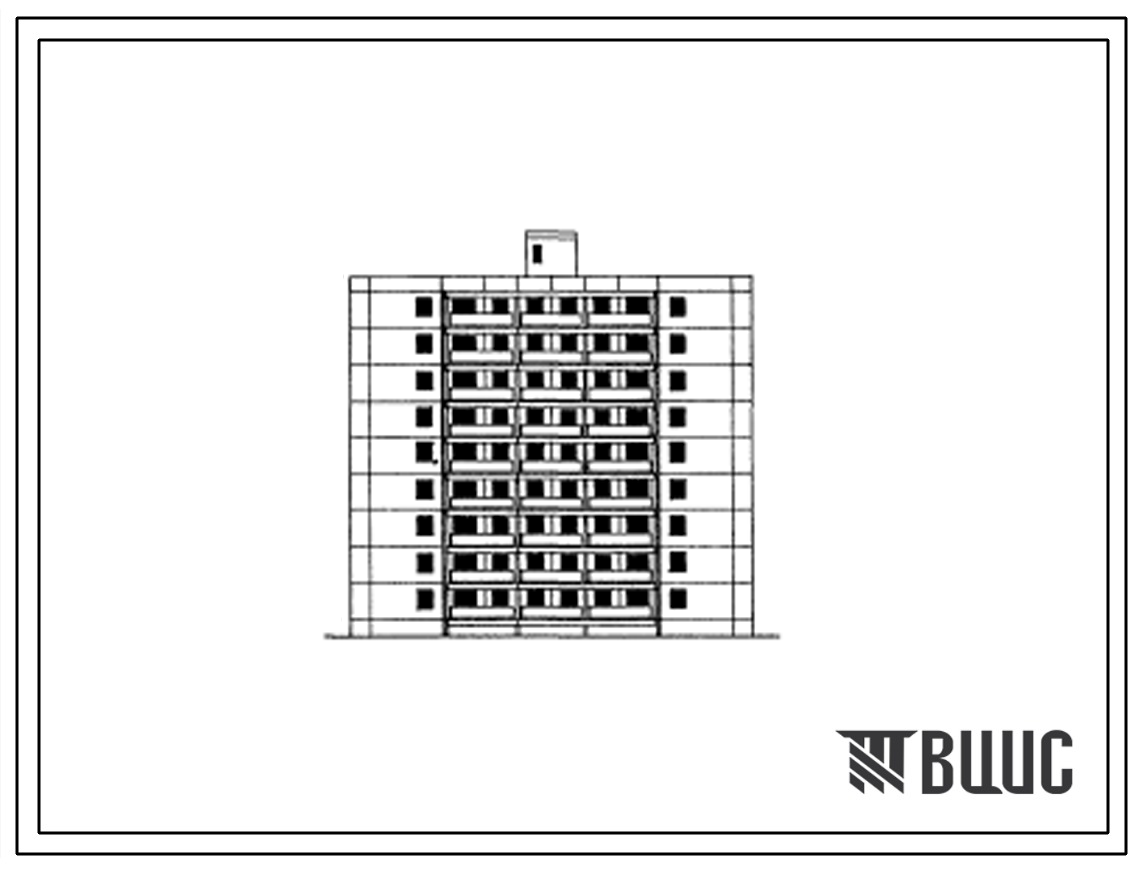 Типовой проект 1-464Д-89  Девятиэтажный односекционный крупнопанельный жилой дом на 72 квартиры (однокомнатных  36, двухкомнатных  18, трехкомнатных  18) для кооперативного строительства.
