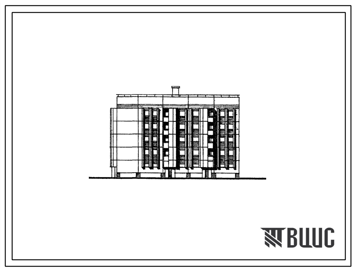 Типовой проект 184-03м.87 Блок-секция 5-этажная торцевая 2-2-3-5.