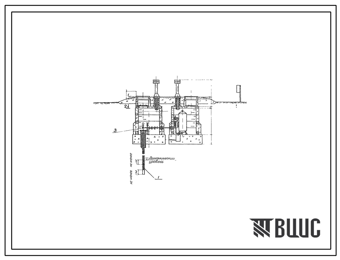 Типовой проект 901-2-37/75 Автоматическая пневматическая насосная станция с установкой ВУ-7-65