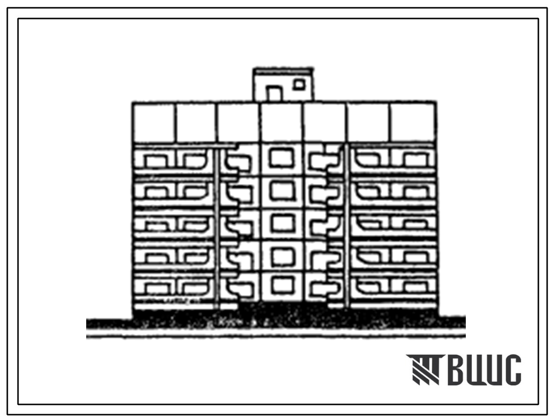Типовой проект 121-0108.13.86 Блок-секция рядовая 5-этажная 20-квартирная 1Б-2Б-3Б-3Б для строительства в г. Керчи