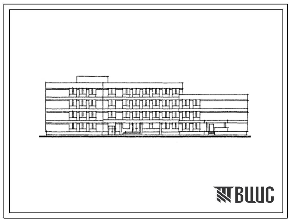Типовой проект 223-01-598.88 Школа на 33 класса (1266 учащихся). Здание двух-, трех-, четырехэтажное. Стены из керамзитобетонных блоков.