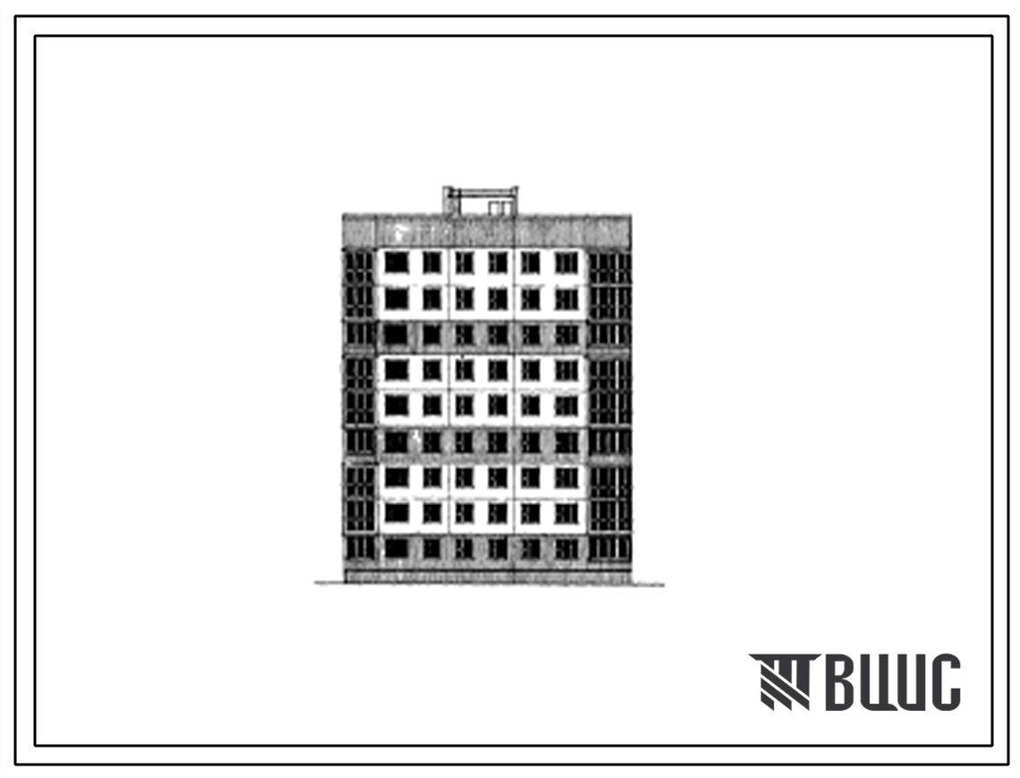 Типовой проект 112-09М Девятиэтажная крупнопанельная торцевая блок-секция на 36 квартир (однокомнатных 2Б-19, трехкомнатных 3А-9, трехкомнатных 3Б-8).