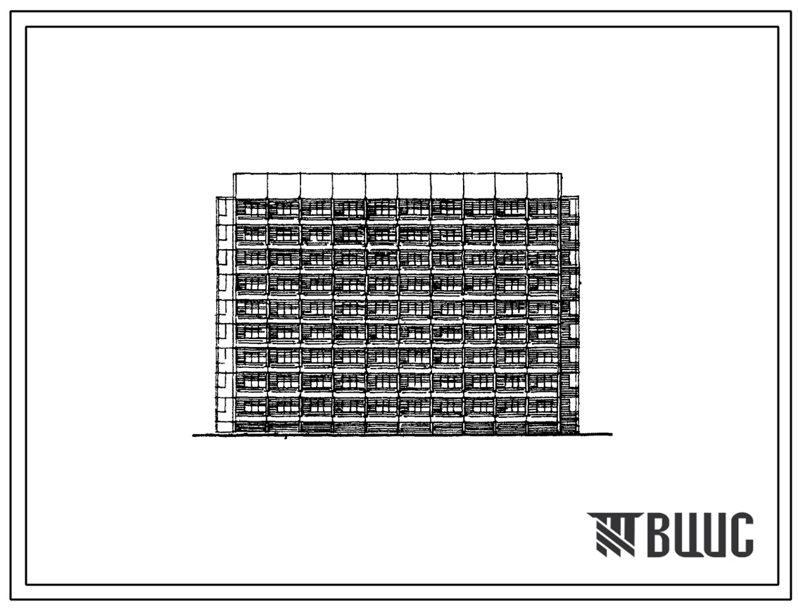 Фасады Типовой проект 84-059.13.87 9-этажная блок-секция общежития для семейной молодежи на 398 человек для строительства в г. Энергодаре Запорожской области