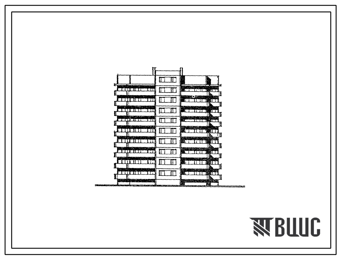 Типовой проект 138-033с.13.8б Девятиэтажная 36-квартирная блок-секция (для Кабардино-Балкарской АССР). Сейсмичность 7 баллов, Девятиэтажные)