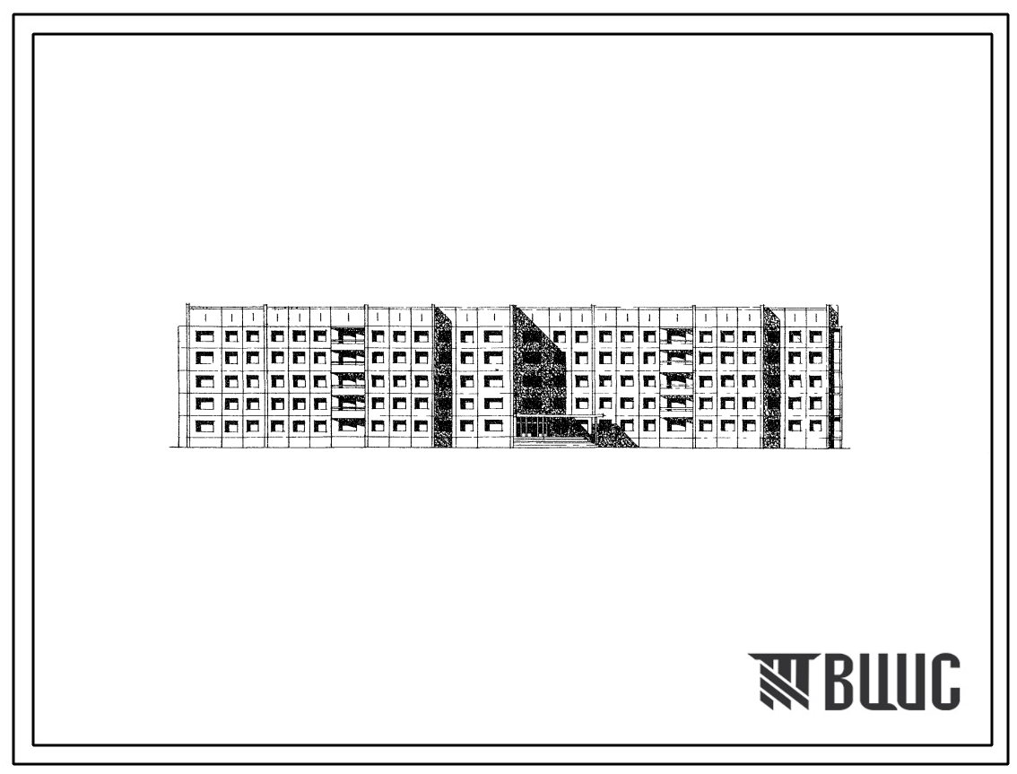 Типовой проект 161-97-20 Пятиэтажное крупнопанельное общежитие на 400 мест, для строительства в 1В климатическом подрайоне