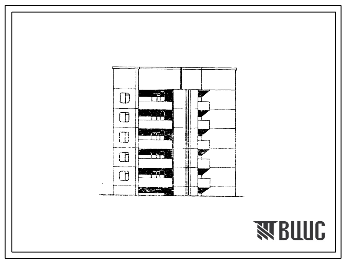 Типовой проект 135-0267c.13.86 5-этажная поворотная блок-вставка с внешним углом 90 для Бурятской АССР