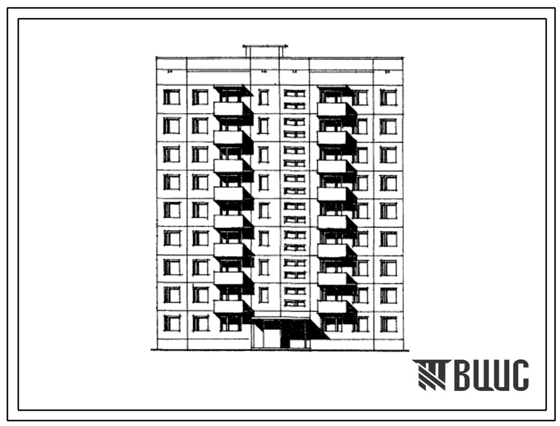 Типовой проект 135-034с 9-этажная 36-квартирная рядовая с торцевым окончаникм блок-секция 2Б.2Б.3Б.3Б