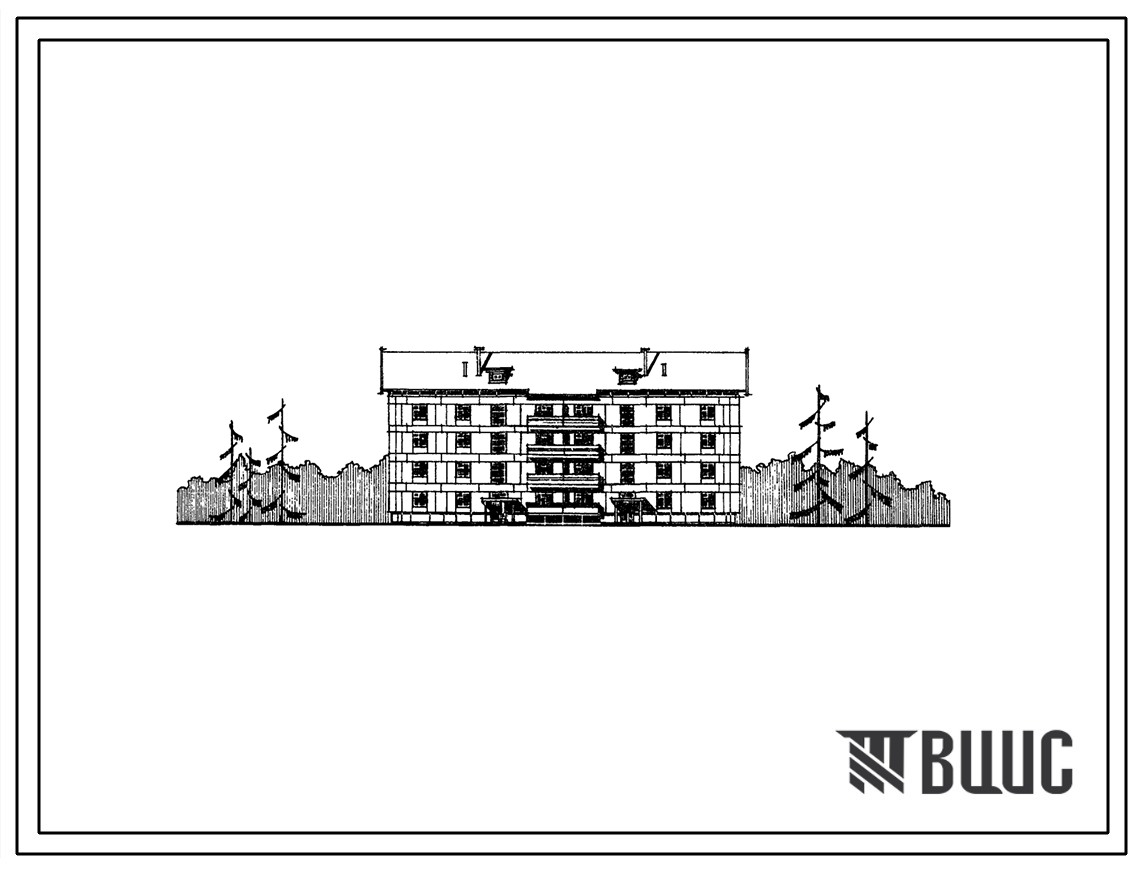 Типовой проект 113-24-77 Четырехэтажный двухсекционный жилой дом на 24 квартиры (однокомнатных 1Б-8, двухкомнатных 2А-8, 2Б-8). Для строительства во 2 и 3 климатических районах