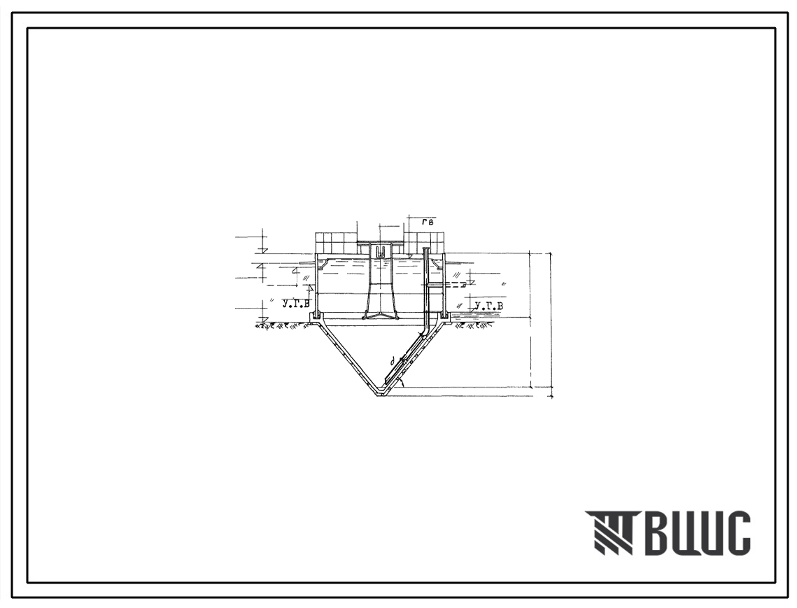 Типовой проект 902-2-167 Отстойники канализационные вторичные вертикальные диаметром 6 м из сборного железобетона