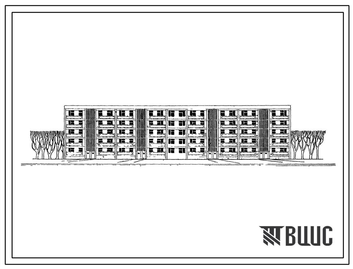 Типовой проект 115-102-1с 5-этажный 4-секционный жилой дом на 60 квартир с применением секций.