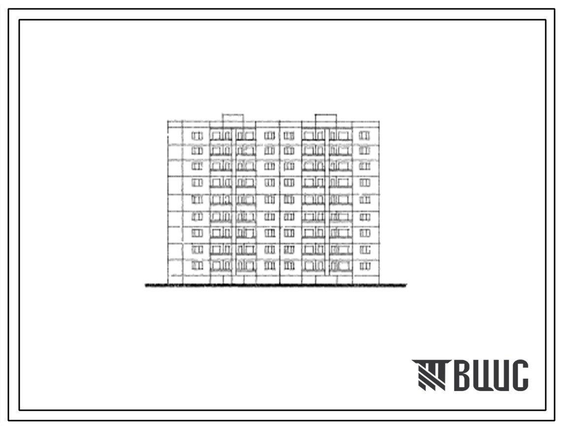 Типовой проект 127-022с Девятиэтажный торцовая блок-секция левая на 36 квартир (двухкомнатных 2Б-9; трехкомнатных 3Б-9; четырехкомнатных 4Б-9; пятикомнатных 5Б-9) с шагом поперечных стен 3,0 и 4,8 м, для строительства в 4Б климатическом подрайоне Грузинск