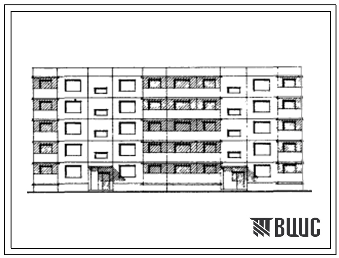 Типовой проект 90-08 5-этажная 30-квартирная рядовая блок-секция 123-222