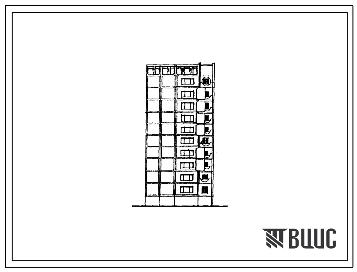 Типовой проект 97-0383с.23.89 10-этажный компоновочный объемно-планировочный элемент КОПЭ 10.24 для г. Новокузнецка