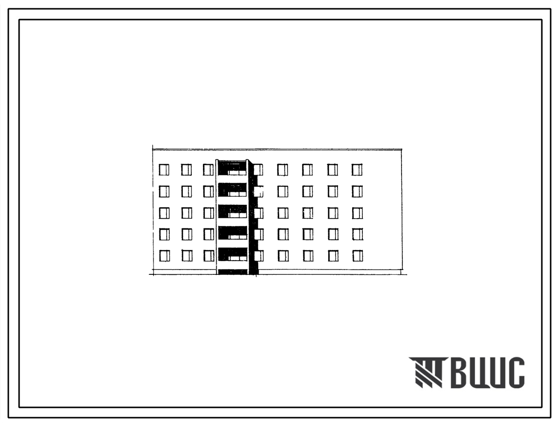 Типовой проект 86-010 5-этажная 25-квартирная торцевая правая блок-секция 1А.2Б.3А-3Б.5А. Для строительства в 1В, 2Б, 2В, 2Г климатических подрайонах.