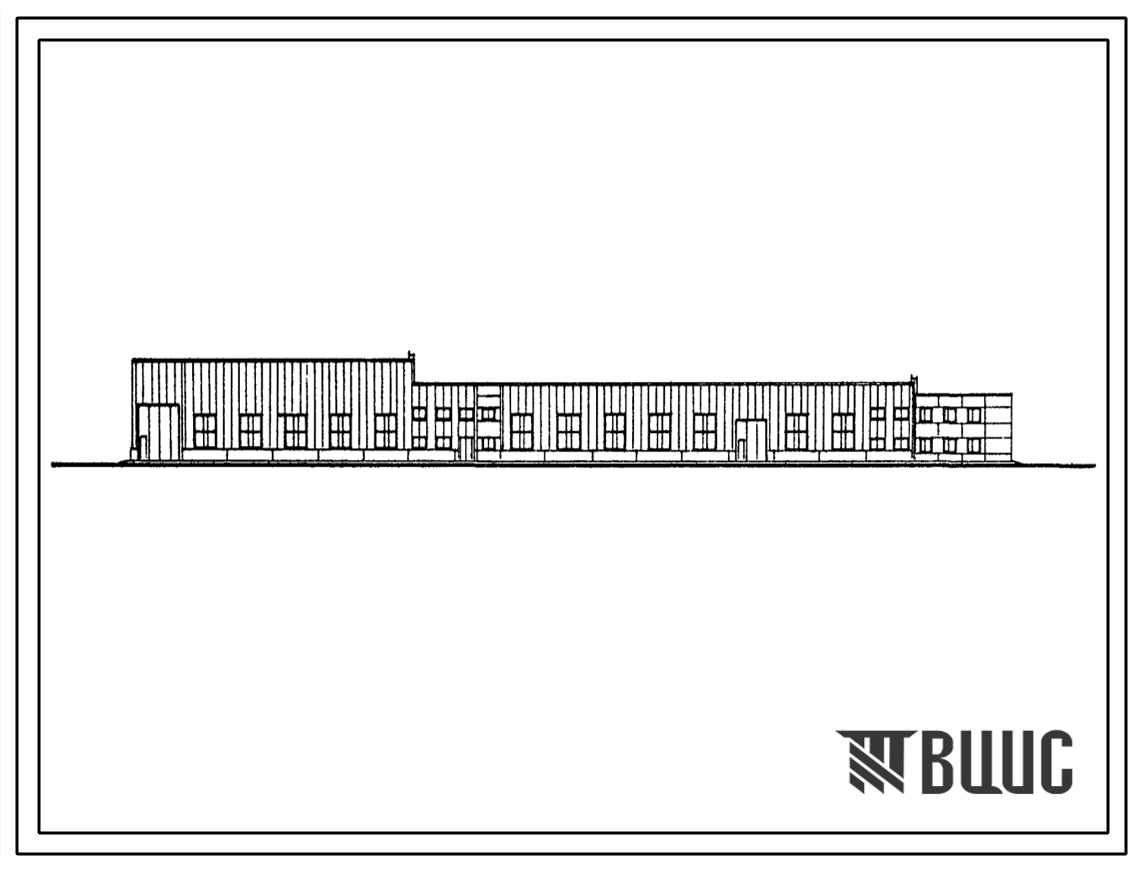 Типовой проект 416-7-274.87 Ремонтный блок № 3 для щебеночных и гравийно-песчаных заводов. Здание с каркасом из ЛМК