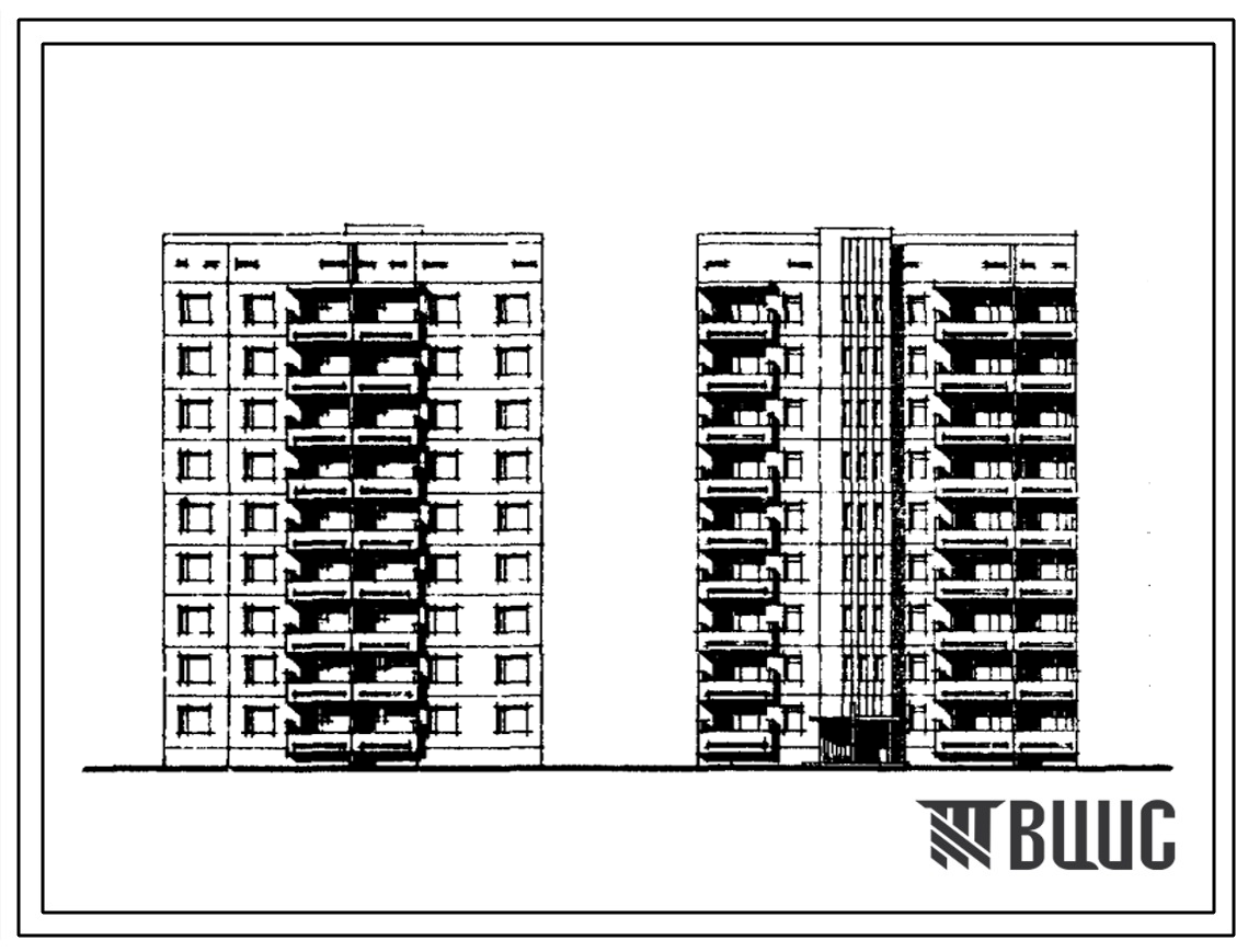 Типовой проект 135-0124с/1 Девятиэтажная 18-квартирная рядовая блок-секция правая ( трехкомнатных 3А — 9, четырехкомнатных 4Б — 9).  Для строительства в IV климатическом районе сейсмичностью 7 и 8 баллов.
