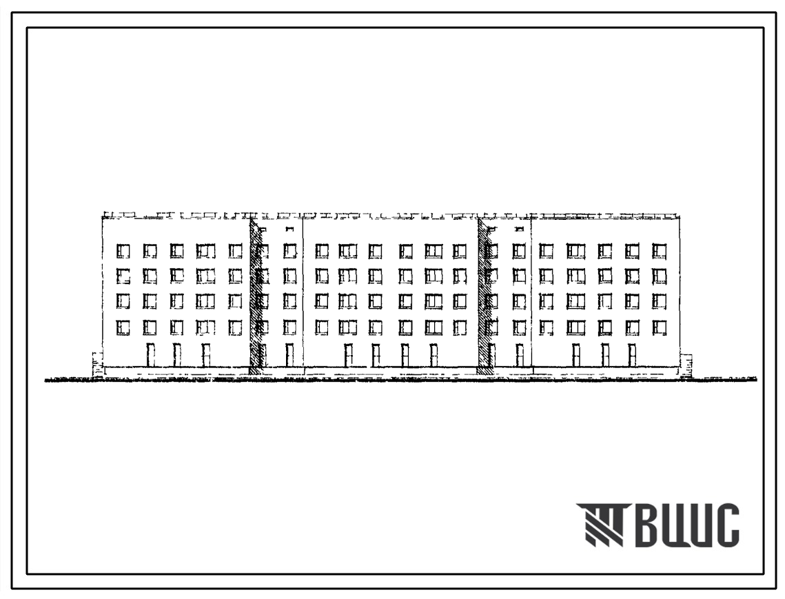 Типовой проект 114-74-6см Пятиэтажный четырехсекционный дом на 48 квартир ( однокомнатных 1Б-16, двухкомнатных 2Б-16, трёхкомнатных 3А-8, 3Б-8). Для строительства в районах сейсмичностью 7 баллов