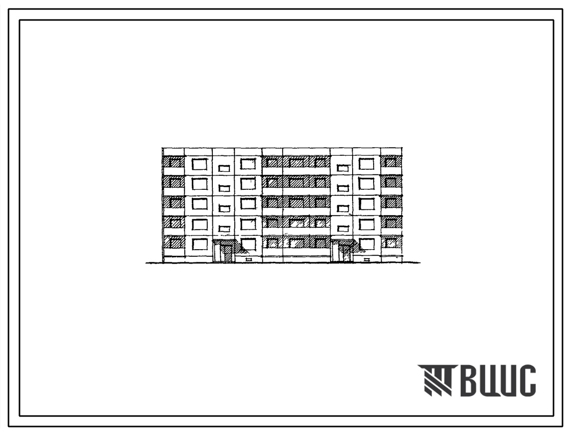 Типовой проект 90-010 5-этажная 30-квартирная торцевая правая для строительства во 2 и 3 строительно-климатических зонах.