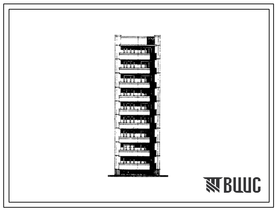 Типовой проект 97-0132/1.2 Девятиэтажная соединительная (обратная) поворотная вставка под углом 135? к крупнопанельным жилым блок-секциям серии 97.