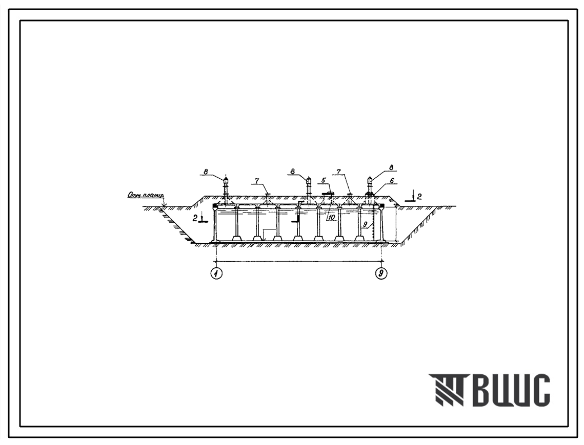 Типовой проект 901-4-104.13.89 Резервуар для воды прямоугольный железобетонный сборный емкостью 2000 м3 (с применением стеновых панелей с опорной пятой). Для Москвы