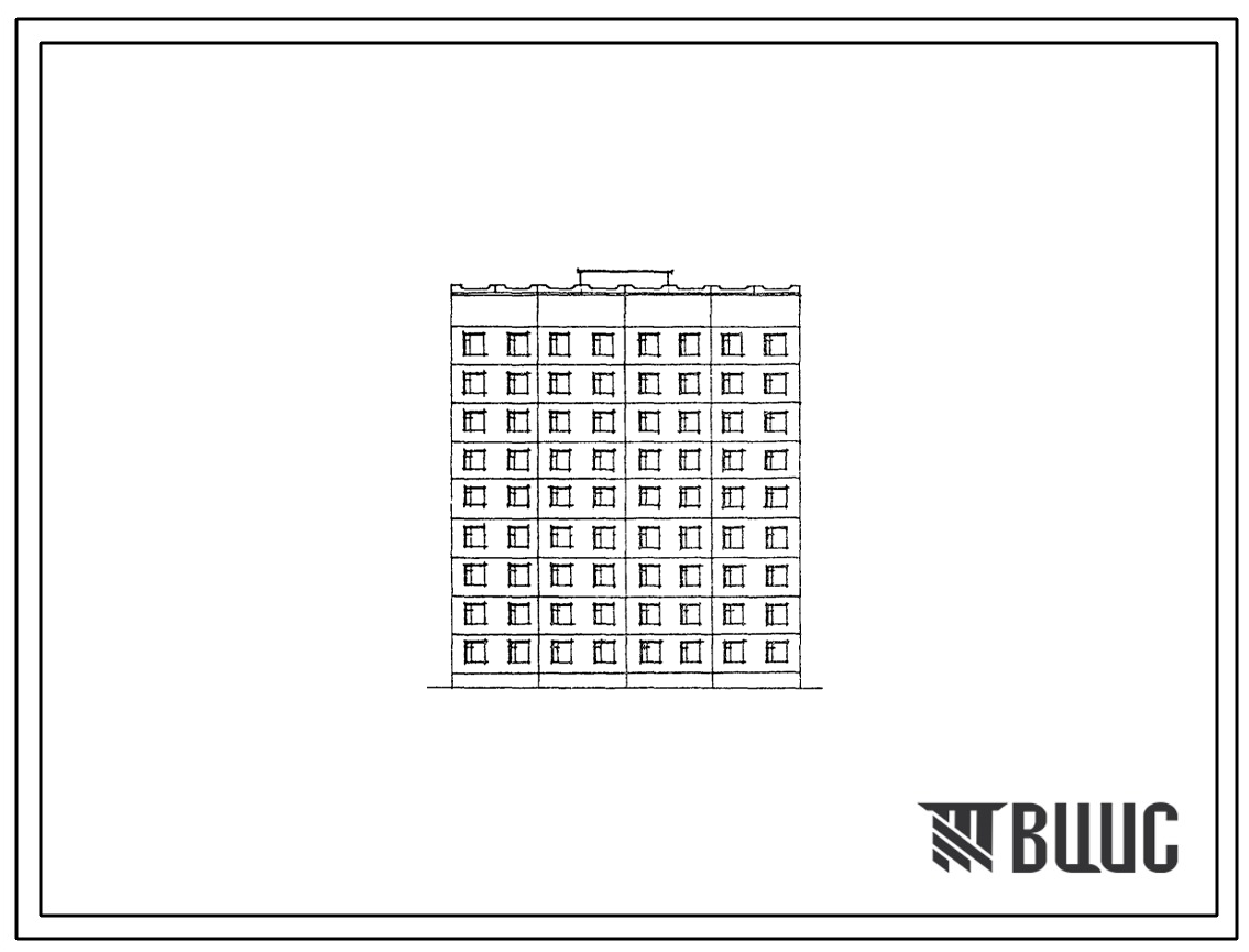 Типовой проект 135-0136/1.2 9-этажная блок-секция общежития для рабочих и служащих на 204 места с ячейками на 12 человек