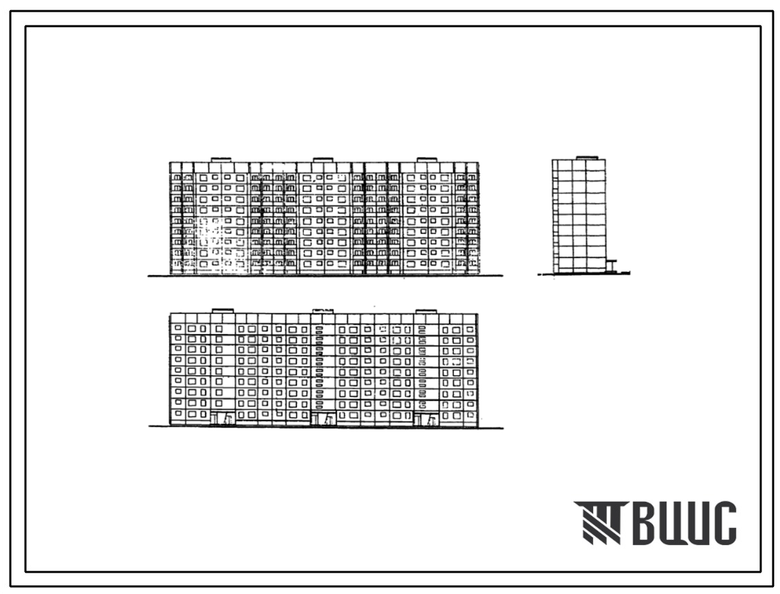 Типовой проект П40/9-515 9-этажный 3-секционный 108-квартирный панельный жилой дом