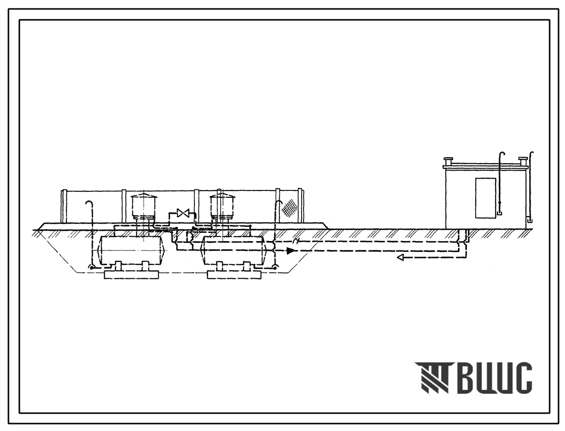 Типовой проект 905-1-4 Установка 4-х подземных резервуаров с форсуночным испарителем