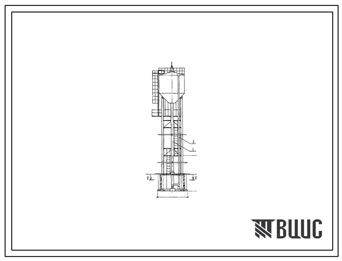 Типовой проект 901-5-38.87 Башня с баком емкостью 50 м3 высотой 18 м