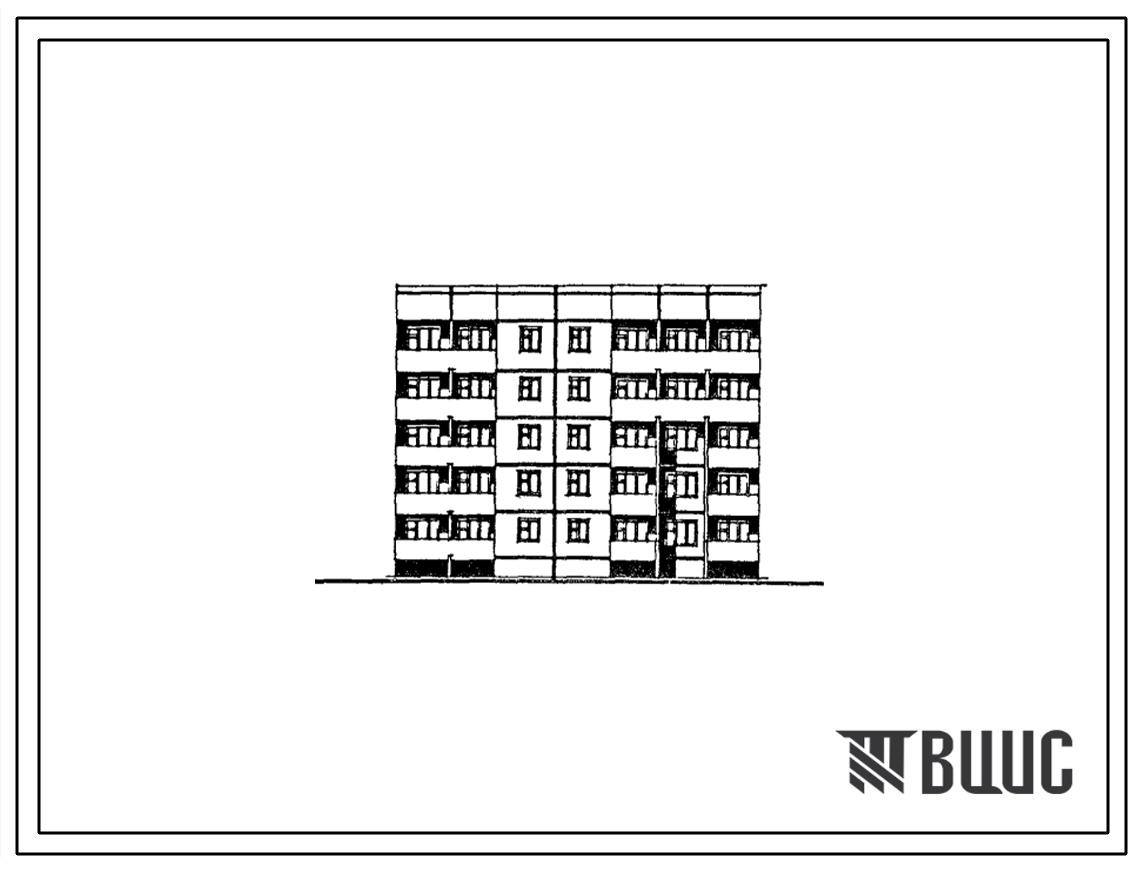 Типовой проект 121-0198.13.88 Блок-секция 5-этажная 30-квартирная рядовая 1.1.1.1.1.2 с квартирами для малосемейных (для строительства в Ленинградской области)