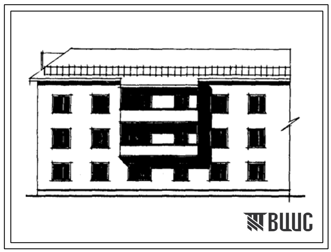Типовой проект 52-0211с Трехэтажная блок-секция торцевая левая на 6 квартир (четырехкомнатных 4Б-3, пятикомнатных 5Б-3). Для строительства в районах сейсмичностью 9 баллов