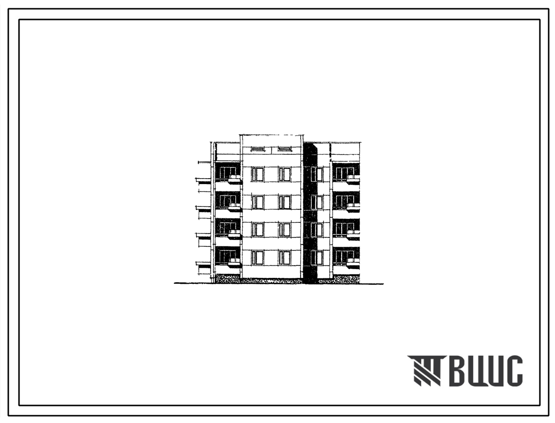 Типовой проект 26-043/1 Четырехэтажная блок-секция торцевая левая на 12 квартир (однокомнатных 1Б-4, двухкомнатных 3Б-4, трехкомнатных 3А-4). Для строительства во 2 и 3 климатических районах
