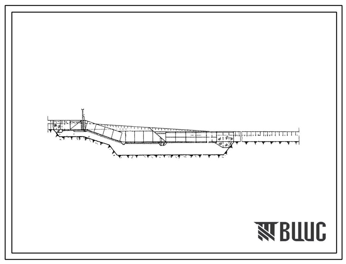 Типовой проект 820-34 Гидротехнические сооружения доковой конструкции (из сборного железобетона) на оросительных каналах с расходом воды до 1,5 м3/сек для условий Восточной Сибири. Быстротоки-регуляторы